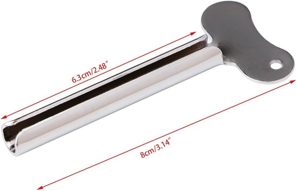 Metal Toothpaste Squeezer Stainless Steel for Key Heart Shaped Tube Dispenser for Home Bedroom Bathroom Accessory Toothpaste Squeezer Stainless Steel Daily Living Tube Squeezing Aids Roller