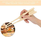 Handicapped Recovery Training Chopsticks With Helpers, Slippery Reusable And Replaceable Elderly Training Chopsticks (Beige)