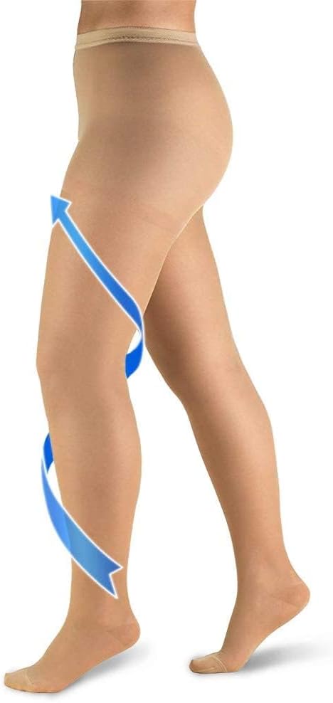 20-30mmHg Compression Pantyhose for Women, Medical Compression Stockings, High Waist Opaque Compression Tights for Lymphadema Edema, Swelling, Varicose Veins, Support Hose for Teacher Doctor