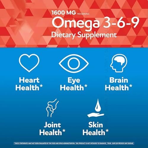 Omega 3-6-9 Dietary Supplement (325 ct.) - Promote Visual Function and Eye Health - Support Heart, Cardiovascular Health, Healthy Skin, Hair and Overall Health (Omega 3-6-9)