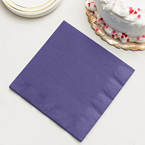 250-Count Touch of Color 3-Ply Paper Dinner Napkins, Purple