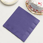 250-Count Touch of Color 3-Ply Paper Dinner Napkins, Purple