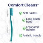Big Soft Adult Toothbrush Long Clean whitening Soft 4 Pack.