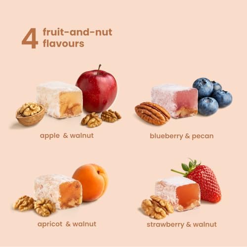 Liberty Orchards, Sugar Free Aplets & Cotlets - Vegan Gourmet Snack, Sugar Free Turkish Delight Candy Gift Box 8 Oz.