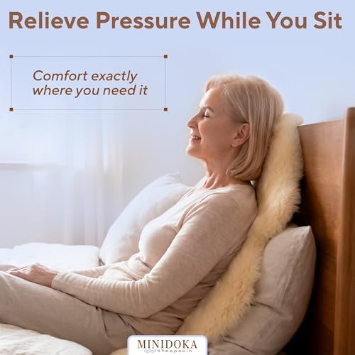 Desert Breeze Distributing Medical Sheepskin for Bedsores and Pressure Sore Relief | Oeko-Tex Certified Lambskin Pad, 24" x 41" Shorn Wool for Bed, Wheelchair, Recliner