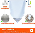 Waterless Urinal Garage Urinal for Men Plastic Urinals for Men Toilet Urine Diverter with Hose Outdoor Urinal Wall-Mounted Urinals For Men Bathroom, No-Drill Lnstallation Mens Urinal RVs (white)