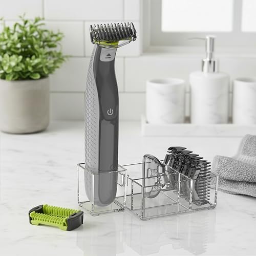 Guards Kit Plus for Philips Norelco OneBlade, with 1–6mm Guide Combs (6 Sizes), Replacement Body Comb, Protective Cap and Organizer Stand