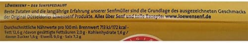 Düsseldorfer Löwensenf - Extra Scharf - (200 Ml/8.4 Oz Tube) - Very Hot Mustard Thatâ€™s Original for Sure