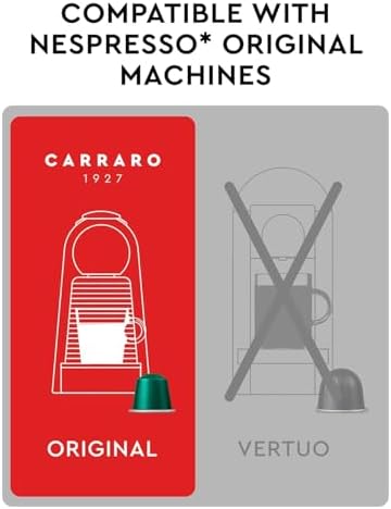 CARRARO 1927 Variety Pack Delicious Espresso Capsules - 100 Aluminum Espresso Pods Compatible with Nespresso Original line, Medium and Dark Roast, Made in Italy