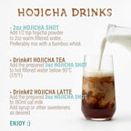 Hojicha Powder Japanese-Style for Latte - 2.12oz Low Caffeine Roasted Matcha Green Tea Houjicha Powder | Toasty Aroma Less Bitterness | Brew Below 80°C / 175°F