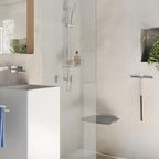 Smedbo FK414 Folding Wall Mounted Shower Seat, Grey
