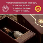 Entimio Affinato - DOP Aged 12+ Years Traditional Modena Balsamic Vinegar from Modena, Italy - Authentic from Small Family Producer, Giftbox with Product and Producer Info - 3.4 fl oz