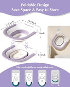 Foldable Electric Sitz Bath Kit with Automatic Flushing for Hemorrhoid Relief and Postpartum Care | Portable Hip Bath Basin for Perineal Soaking, Pain Relief, and Bidet Functionality, Easy to Use