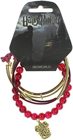 Harry Potter Gryffindor Arm Party Bracelet Set,Red & Gold,One Size