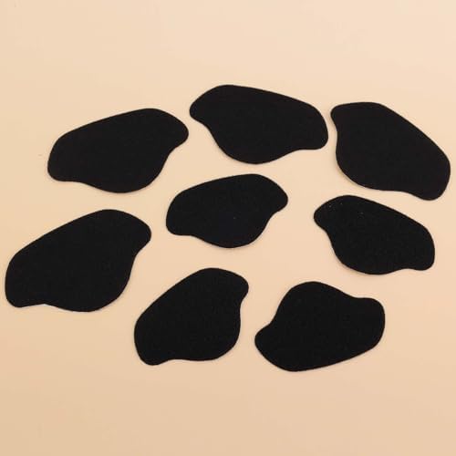 8pcs Shoe Heel Repair, Self-Adhesive Shoe Hole Repair Pads Heel Cushion Grip Inserts Inside Sneaker Protector Patches Kit for Boot Sport Mesh Shoes (Black)