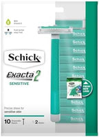 Schick Exacta2 Sensitive Skin Disposable Mens Shaver 20 Count (10 Count x 2Pack) 2023 New Verson