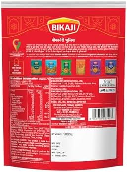 Bikaji Bikaneri Bhujia 1kg (35.27oz) | Authentic Indian Savory Snack | Spicy Dew Bean & Gram Flour Sev Noodles | Traditional Bikaner Recipe | Crunchy Tea-Time Namkeen | Made in India | Vegetarian Snack