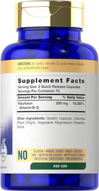 Carlyle Vitamin B2 200mg | 150 Count | Riboflavin | Non-GMO & Gluten Free Essential Supplement