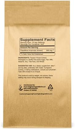 Pure Original Ingredients Passion Flower Extract (1lb) Pure and Natural, Non-GMO, Gluten-Free