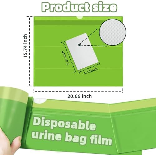 W&Y 50 Pack Commode Liners with Super Absorbent Pads, Universal Fit All Standard Toilet Chair Bucket，Vanilla-Scented Portable Sanitary Bag for Adult Toilets and Camping Toilets（50 Bags+50Pads）