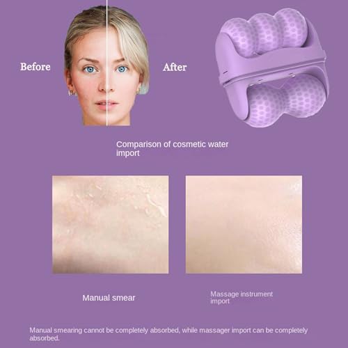 Ice Roller for Face Women - 2 in 1 Facial Ice Roller for Face & Eye Puffiness Relief, Gua Sha Facial Tools for Massage, Body Minor Cold Compress