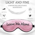 Geyoga 4 Pieces Funny Eye Mask for Sleep Soft Satin Blackout Blindfold with Adjustable Strap Silk Eye Cover for Women Men Travel, Nap, Meditation (Purple, Yellow, Light Blue, Pink)