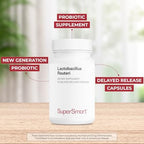 Supersmart - Lactobacillus Reuteri 5 Billion CFU per Day - Probiotic Supplement | Non-GMO & Gluten Free - 60 DR Capsules