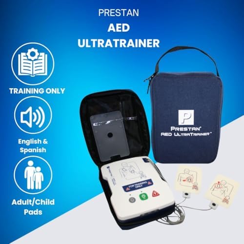 MCR Medical Prestan AED UltraTrainer, Replacement Pads, & Pack of 10 of CTK3