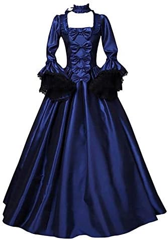 Queen Victorian Dress Women Plus Size Renaissance Ball Gown Lace Bell Sleeve Medieval Royal Dress Masquerade Costume