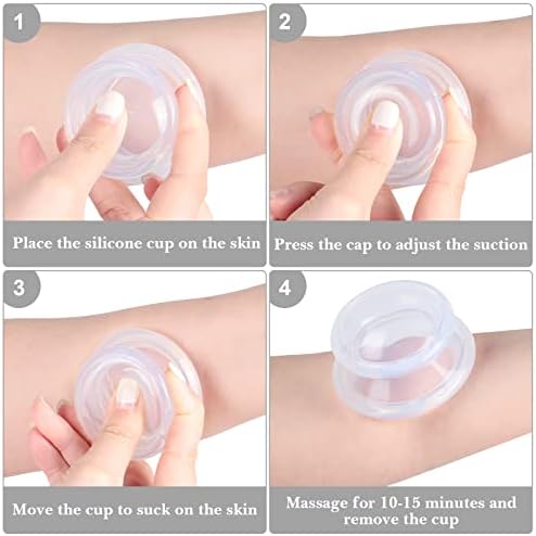 Syhood 16 Pcs 4 Sizes Cupping Therapy Set Silicone Cupping Massage Cups Professional Therapy Studio and Household Set for Cellulite Reduction Body Myofascial Muscle Nerve Joint Pain