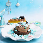 Ocean Sprinkles for Cake Decorating, Shell, Seahorse, Starfish, Fish & Pearl Sugar Mix for Cupcakes Cookies and Ice Cream Toppings