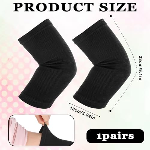 Elbow Compression Sleeve, Black Elbow Brace for Women Men Nylon Arm Support Sleeves for Tennis Golfers Sports Protection