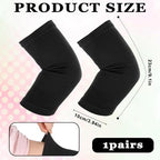 Elbow Compression Sleeve, Black Elbow Brace for Women Men Nylon Arm Support Sleeves for Tennis Golfers Sports Protection