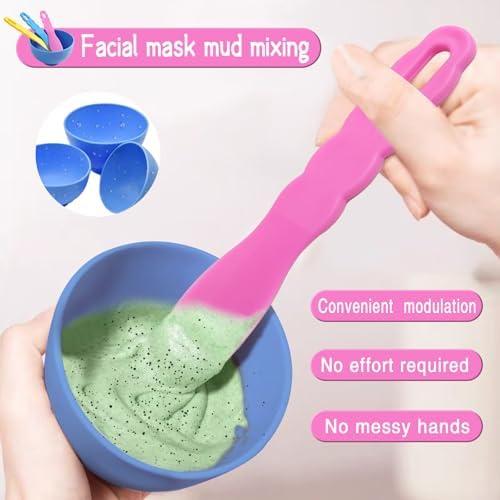Dental Lab Mixing Bowl Rubber Flexible Plastic Spatula for Alginate Impression Plaster Materials(6Pcs)