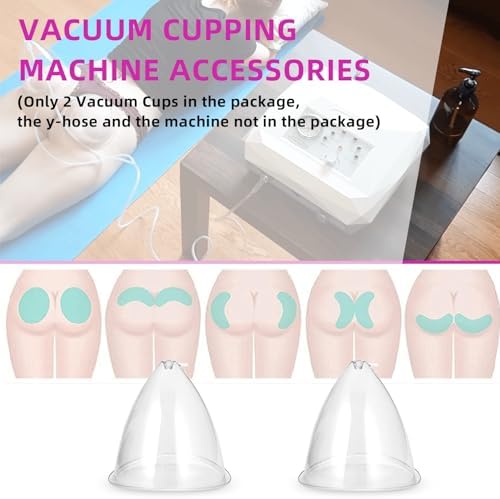 1 Pair Vacuum Cups:80,90,120,150,180,210 ML Extra-Large Butt Suction Cup Vacuum Therapy Cupping Machine Accessories for Buttocks Bigger and Breast Lifting (Y-Hose Not Included) (150ml)