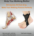 Adjustable AFO Foot Drop Brace with Inflatable Airbag, Ankle Foot Orthosis Support for Walking, Lightweight Foot Stabilizer for Stroke, Hemiplegia, Men & Women, Fits Inside Shoes (M), Right