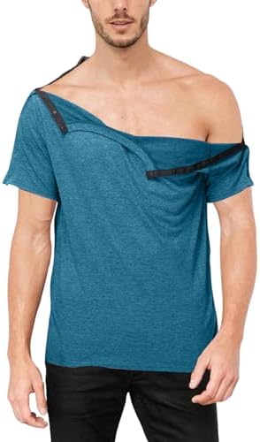 Unisex Post Shoulder Surgery Shirts After Rotator Cuff Surgery Shirt Snap Tearaway Shirts Chemo Port Adaptive Clothing