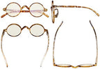 Eyekepper Round Blue Light Filter Glasses Women Men - Blocking UV Ray Anti Screen Glare Computer Readers - Transparent/Tortoise +1.50