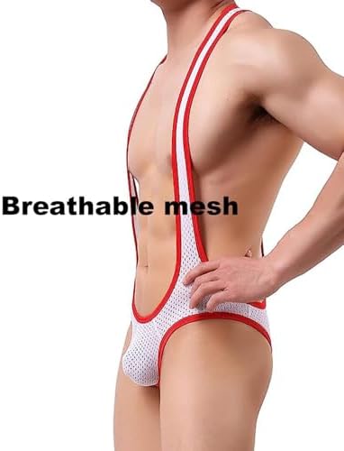 Men's Jockstrap Leotard Underwear Jumpsuits Wrestling Singlet Stretch Thong Bodysuit Comfy Touch Sexy One-Piece