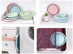 Multi-purpose Collapsible Dish Tub Bowl BPA-Free Round Lightweight Collapsible Wash Basin (Green)