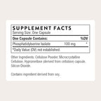 THORNE - Phosphatidylserine - Supports Healthy Brain Function, Memory & Focus - Helps Regulate Cortisol During Stress* - Third-Party Certified - Gluten-Free, Dairy-Free - 60 Capsules