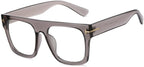 Oversized Reading Glasses Blue Light Blocking Anti UV Computer Readers Sturdy Flat Light Mirror Square Eyewear
