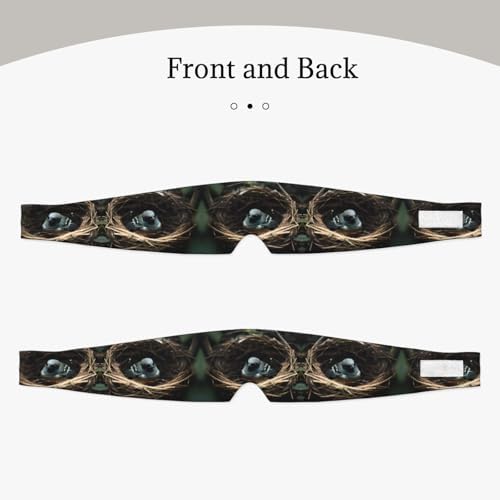 Little Bird nest Printed Sleep Eye and Ear Masks (26.8Ã—4.3 inches) Suitable for Travel, Yoga, Deep Rest Indoor and Outdoor