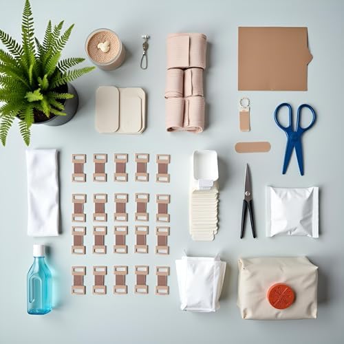 20Pcs Brown Elastic Bandage Clips Adhesive Bandages Bandage Wrap Clips Stretch Metal Clips, Replaceable Wrap Clips for Various Types Bandages and Bandaging Supplies