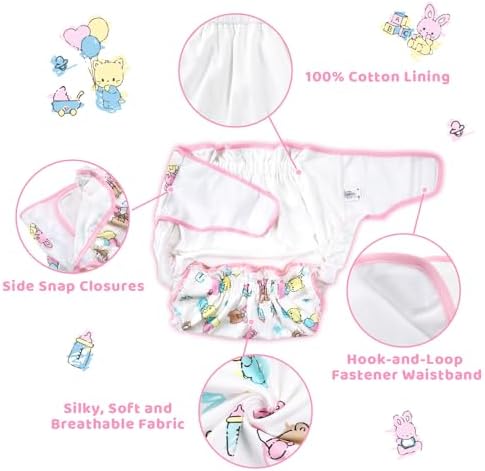 Littleforbig Silky Adult Ribbon Omutsu Diaper Wrap Cover Washable Adjustable Reusable Waterproof - Baby Cuties