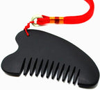 EatingBiting Gua Sha Scraping Massage Tool Comb Black Bian Stone Needle Gossip Healthy Gift Anti-Wrinkle Reduce Fat Lifting Slimming Scraper