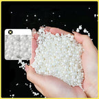 Mkostlich Pearl Sprinkles Mix-sized, 1.1Lb/500g White Edible Pearls for Cake Decorating, Sugar Pearls, Cupcake Sprinkles