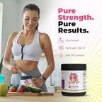 Pin Up Girl Whey Protein Isolate Powder – 27g of Protein Per Serving – Pure Premium Muscle-Building Whey Protein for Women – Fat Free, Low Calorie, Low Carb, No Added Sugar – Unflavored
