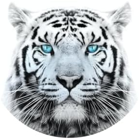 White Tiger with Blue Eyes Edible Cake Topper-8" Round