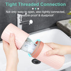 Mulbozy Travel Toothbrush Holder, Large Travel Toothbrush Cup Case, Portable Travel Toothbrush Toothpaste Makeup Storage for Business Trip Camping School - Pink